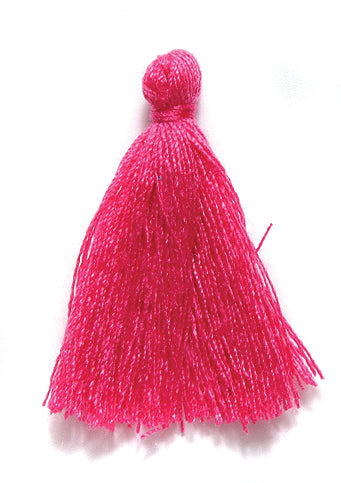 1TA195-C: Cotton Tassel Fuchsia 1 Inch 20 Piece 1 Package