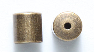 8FI233-AB: Cord End Cap 8x8.5mm 7mmID ANT Brass 2PC