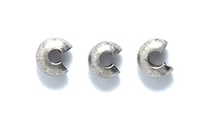 4FI169-1AS: Crimp Cover 4mm ANT Silver-25PC