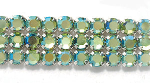 3RH582: Preciosa Rosemontee Peridot Silver 3mm-144PC