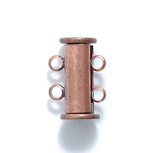 2FI358-AC: Clasp Slide Magnetic 2-strand ANT Copper 14mm 1SE