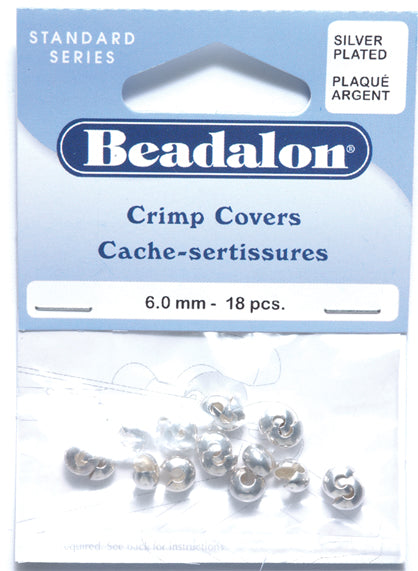 6FI169-S: Crimp Cover Silver 6mm 18 Piece Pack 1 Package