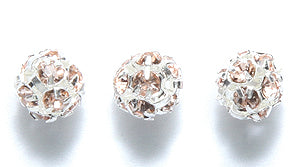 6CC291-BS: CZ R/S Ball Light Rose Silver 6mm-24PC