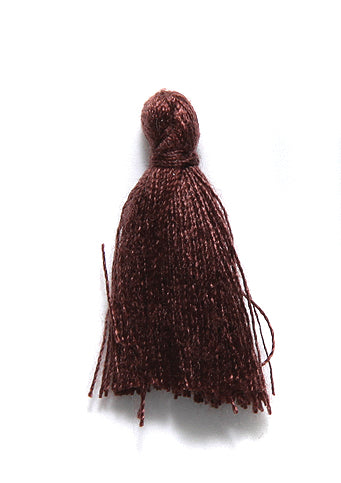 1TA158-C: Cotton Tassel Dark Brown 1 Inch 20 Piece 1 Package