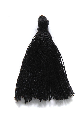 1TA109-C: Cotton Tassel Black 1 Inch 20 Piece 1 Package