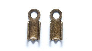 1FI137-AB: Ending Loop 2mm Inner 4x9mm ANT Brass-12PC