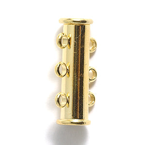 3FI357-G: Clasp Slide Magnetic 3-strand Gold 20mm 1SE