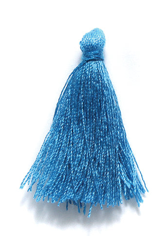 1TA167-C: Cotton Tassel Indicolite 1 Inch 20 Piece 1 Package