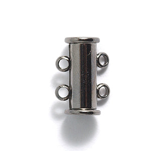 2FI357-GM: Clasp Slide Magnetic 2-strand GNMTL 15mm 1SE