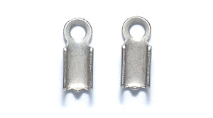 1FI137-AS: Ending Loop 2mm ID 4x9mm ANT Silver-12PC