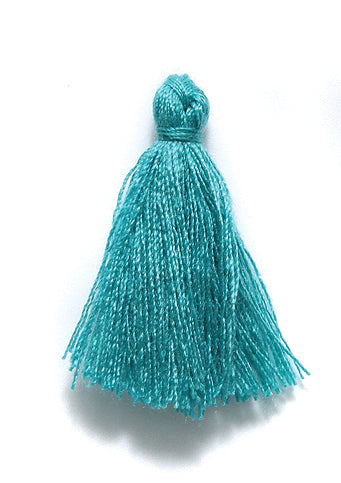 1TA187-C: Cotton Tassel Teal 1 Inch 20 Piece 1 Package