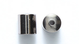 6FI233-GM: Cord End Cap 6x7mm 5mm ID GNMTL 4PC