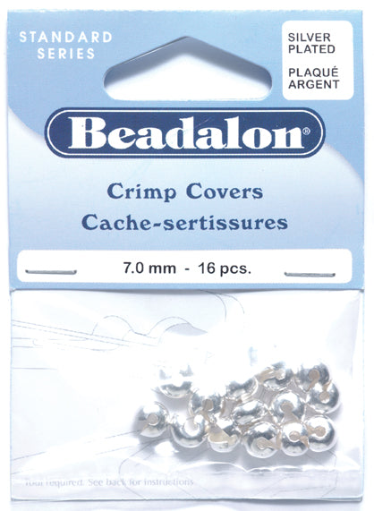 7FI169-S: Crimp Cover Silver 7mm 16 Piece Pack 1 Package