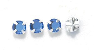 4RH274: Preciosa Rosemontee Sapphire Silver 4mm-144PC