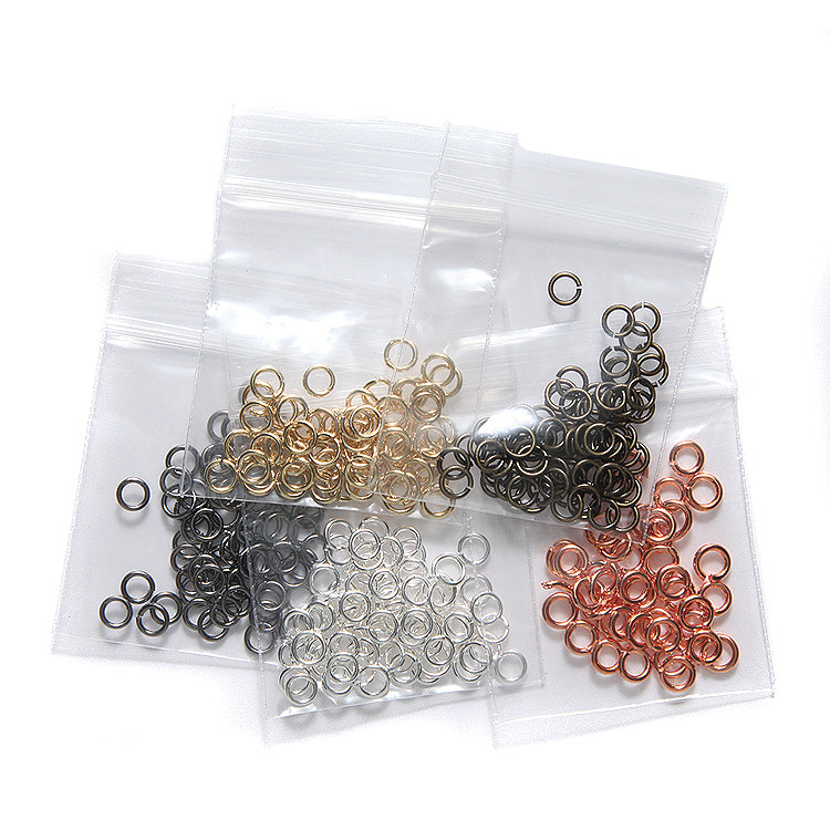 1FJ221-MX4: Jump Ring Mix 4mm 70Pieces/3Grams in 5 Finishes-1 Set