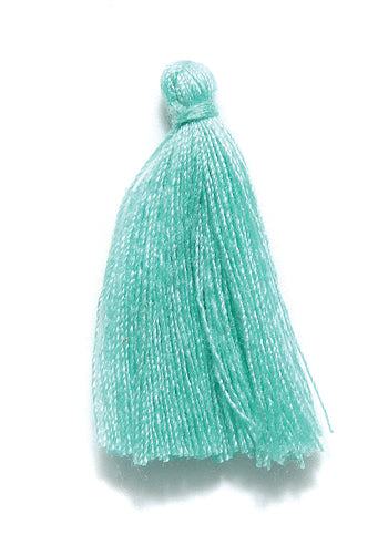 1TA185-C: Cotton Tassel Turquoise Green 1 Inch 20 Piece 1 Package