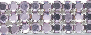 3RH296-35: Preciosa Rosemontee Lt Amethyst Silver 3.5mm-144PC