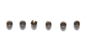 1FI160-AB: Crimp Bead Smooth ANT Brass 2mm 72PC