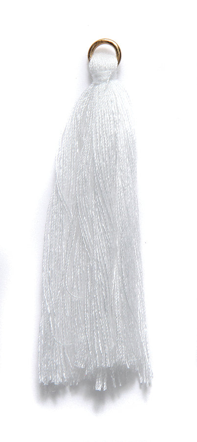 2TA112-PC: Poly Cotton Tassel 2.25 Inch White 10 Piece - Package