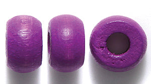 10WC196-C: CZ Wood Crow Purple 6x10mm 4mm Hole 500PC