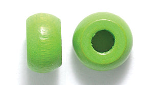 10WC181-CR: CZ Wood Crow Lime Green 6x10mm 4mm Hole-100PC