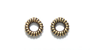 TC5595-AB: Coiled Ring 5mm Ant Brass 2.5 ID 10PC