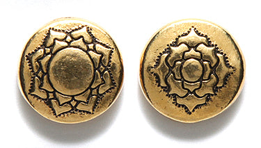 TC5823-AG: Puff Bead Double Lotus 14mm Ant GLD