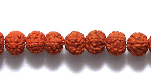 4WO157: Rudraksha Red/brown 4x5mm - String