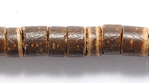 5SH156: Coconut Shell Heishi Brown 4-5mm 1 String