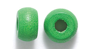 10WC184-CR: CZ Wood Crow Christmas Green 6x10 4mm Hole-100PC