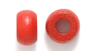 10WC145-CR: CZ Wood Crow Red 6x10mm 4mm Hole-100PC