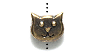 TC5557-AB: Cat Face Ant Brass