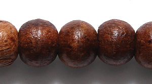 8WO158-ST: Wood Round Dark Brown 8mm 3MM ID 100PST