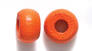 10WC134-C: CZ Wood Crow Orange 6x10mm 4mm Hole 400PC