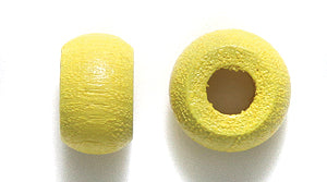 10WC122-CR: CZ Wood Crow LT Yellow 6x10mm 4mm Hole-100PC