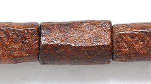 64WO158: Wood 2 Side Tube Dark Brown 6x13mm Average 100 - String