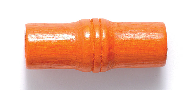 67NW134: Wood Bamboo Shape Orange 16x40mm 30PC