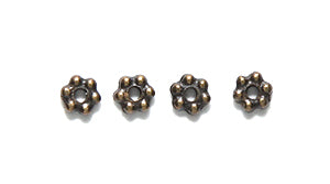 TC0418-AB: Daisy Heishi 3mm Ant Brass 25PC