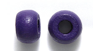 10WC198-CR: CZ Wood Crow Purple 6x10mm 4mm Hole-100PC