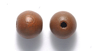 8WO158R: CZ Wood Round DK Brown 8mm-100PC