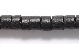 5SH109: Coconut Shell Heishi Black 4-5mm 1 String