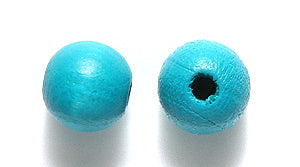 8WO165-CR: CZ Wood Round DK Turquoise 8mm-120PC