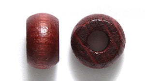 10WC157-CR: CZ Wood Crow Brown 6x10mm 4mm Hole-100PC