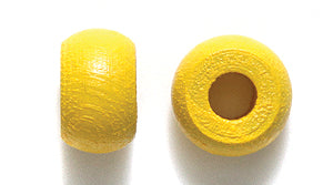 10WC124-CR: CZ Wood Crow Yellow 6x10mm 4mm Hole-100PC