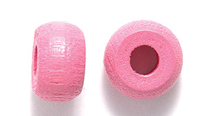 10WC192-CR: CZ Wood Crow Pink 6x10mm 4mm Hole-100PC