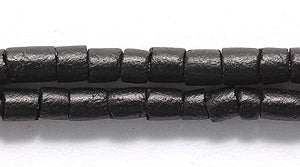 3SH109: Coconut Shell Heishi Black 2-3mm 1 String