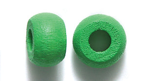 10WC182-CR: CZ Wood Crow Green 6x10mm 4mm Hole-100PC