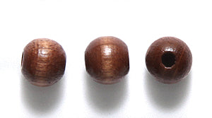 6WO158-C: Wood Round DK Brown 5x6mm 2000PC