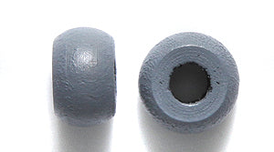 10WC107-CR: CZ Wood Crow Charcoal 6x10mm 4mm Hole-100PC