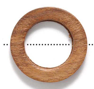 92WO154: India Wood Ring 30mm - 10 Piece Pack